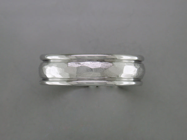 TEXTURED PLATINUM RING
