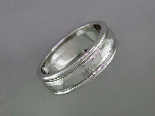 TEXTURED PLATINUM RING