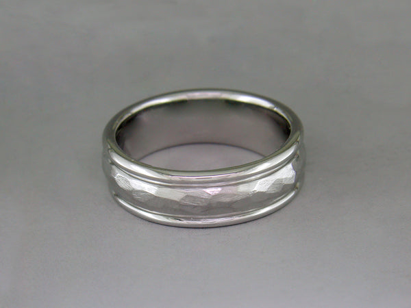 TEXTURED PLATINUM RING
