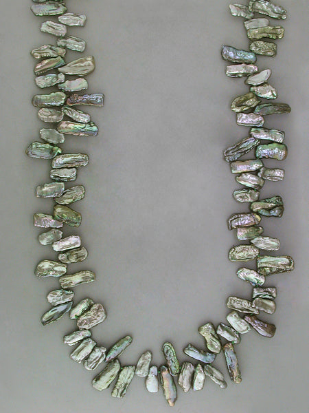 GREEN STICK PEARL NECKLACE