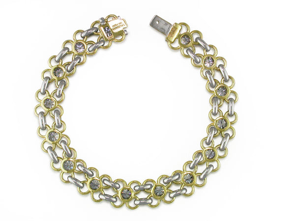 YELLOW GOLD DIAMOND FLOWER BRACELET