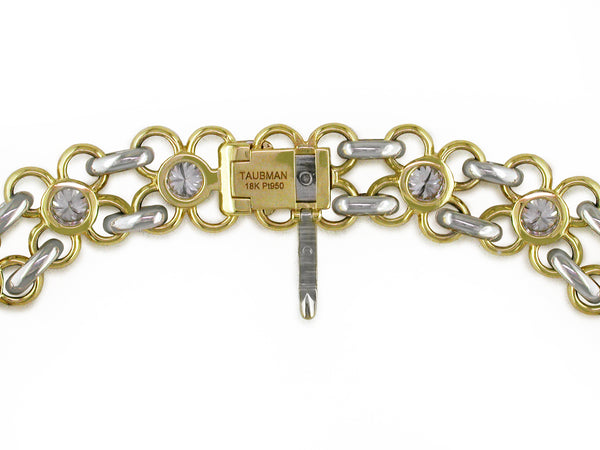 YELLOW GOLD DIAMOND FLOWER BRACELET