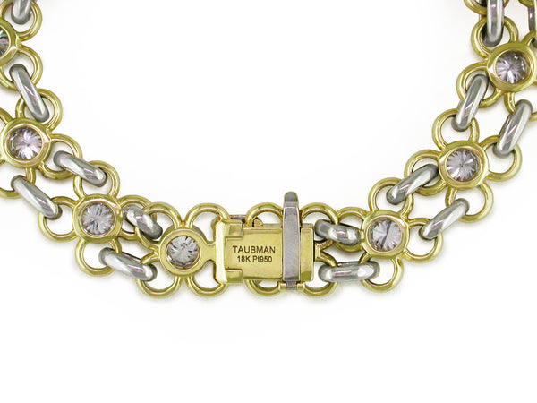 YELLOW GOLD DIAMOND FLOWER BRACELET