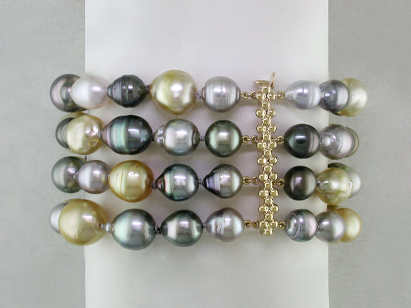 4-STRAND SOUTH SEA PEARL BRACELET