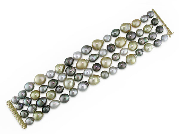 4-STRAND SOUTH SEA PEARL BRACELET