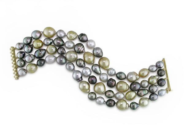4-STRAND SOUTH SEA PEARL BRACELET