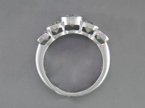 DIAMOND 5-STONE HALF-BEZEL RING