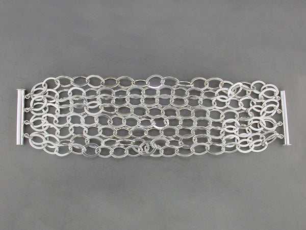 8-STRAND SILVER CHAIN BRACELET