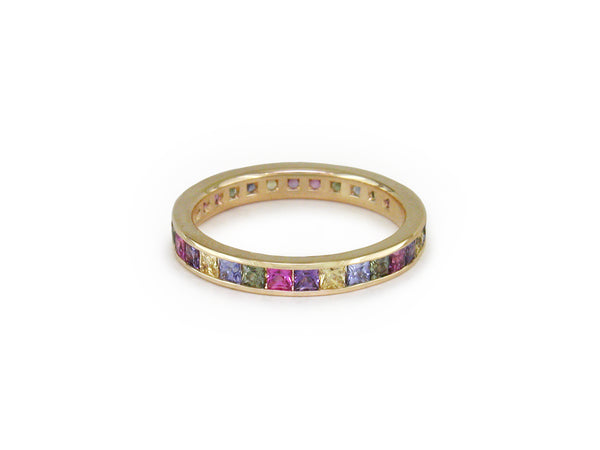 MULTICOLOR SAPPHIRE ETERNITY RING
