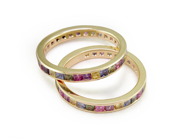MULTICOLOR SAPPHIRE ETERNITY RING