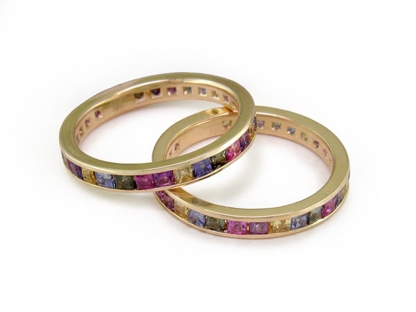 MULTICOLOR SAPPHIRE ETERNITY RING
