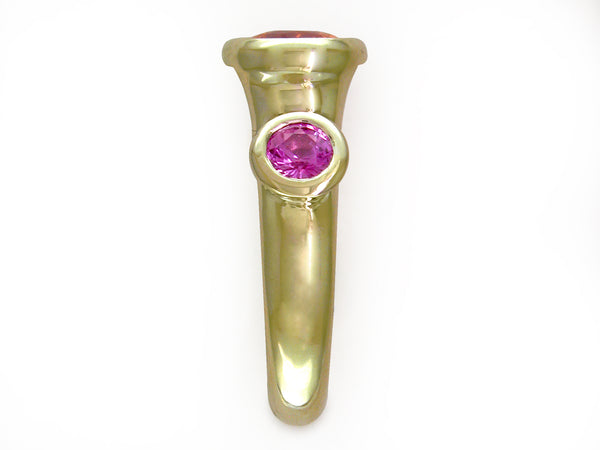 ORANGE & MAGENTA SAPPHIRE RING