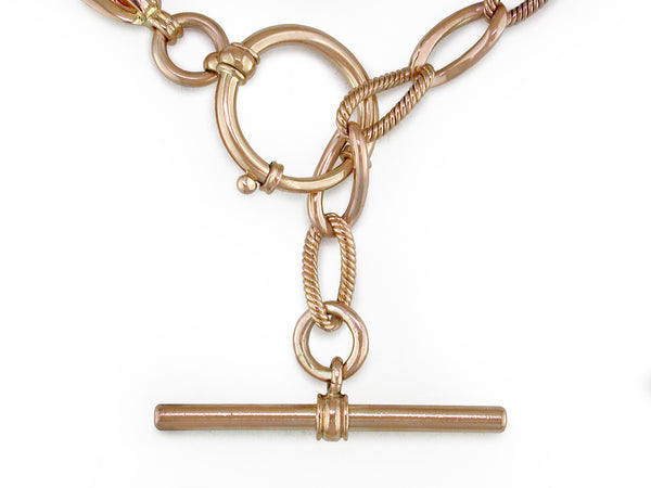 ANTIQUE VICTORIAN T-BAR NECKLACE WITH TOGGLE CLASP