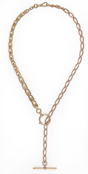 ANTIQUE VICTORIAN T-BAR NECKLACE WITH TOGGLE CLASP