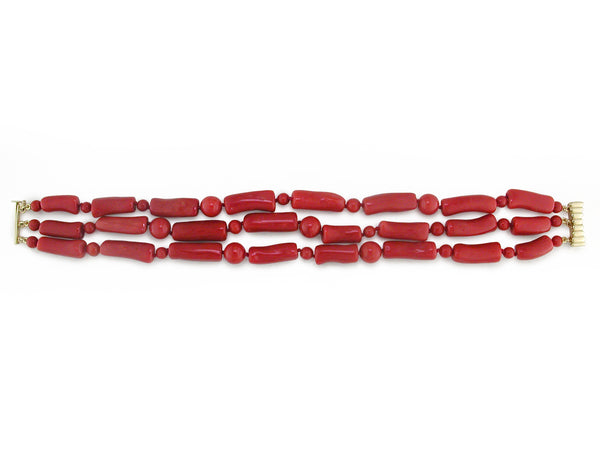 CORAL 3-STRAND BRACELET