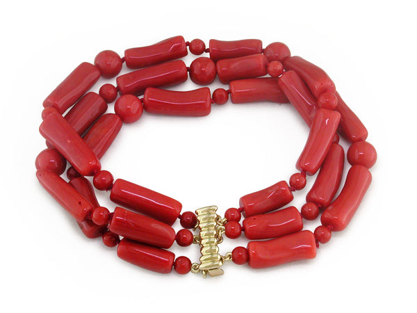 CORAL 3-STRAND BRACELET