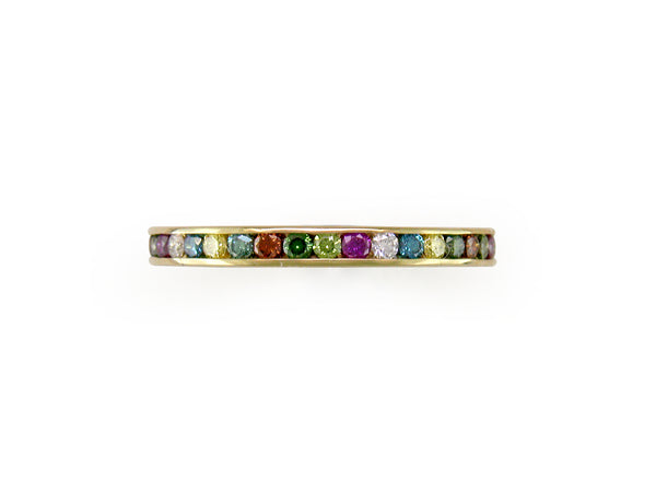 MULTICOLOR DIAMOND ETERNITY RING