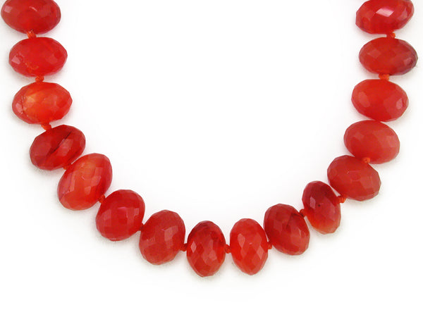 CARNELIAN RONDEL NECKLACE