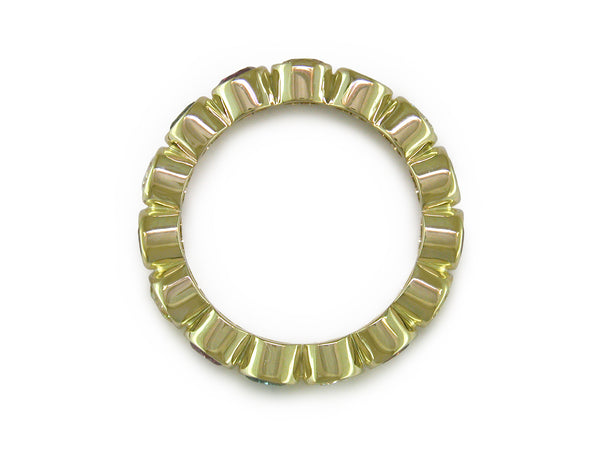 MULTICOLOR DIAMOND BEZEL SET ETERNITY RING