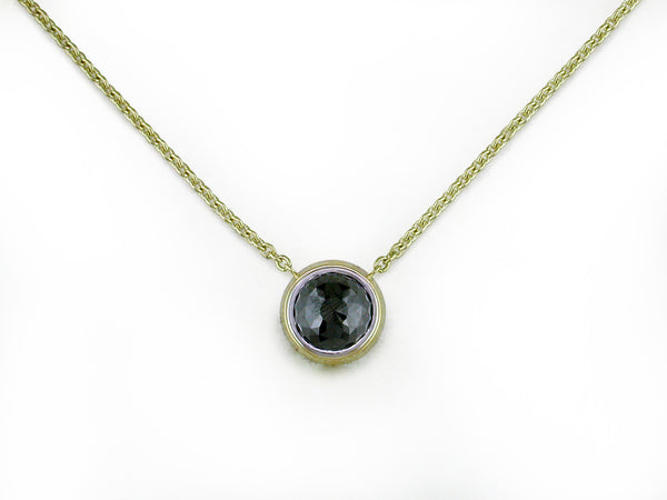 BLACK DIAMOND PENDANT NECKLACE