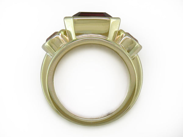 GARNET & ORANGE DIAMOND RING