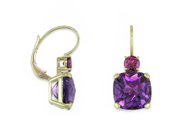 ROUND AND CUSHION EUROWIRE EARRINGS