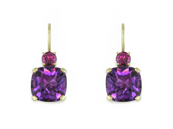 ROUND AND CUSHION EUROWIRE EARRINGS