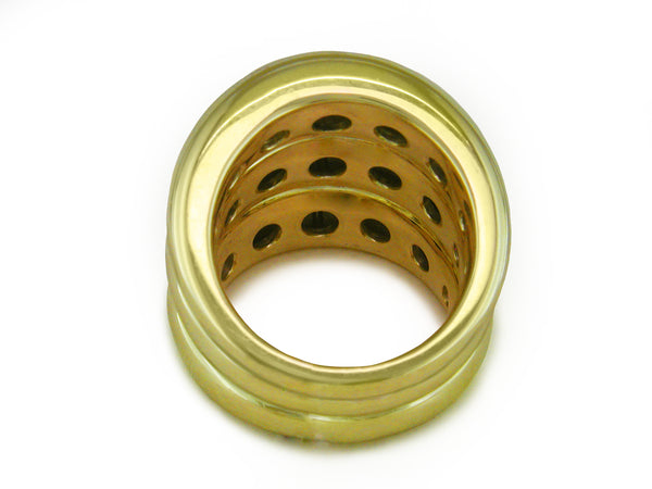 YELLOW GOLD BOMBÉ RING