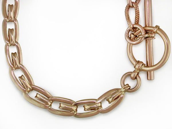 ANTIQUE VICTORIAN T-BAR NECKLACE WITH TOGGLE CLASP