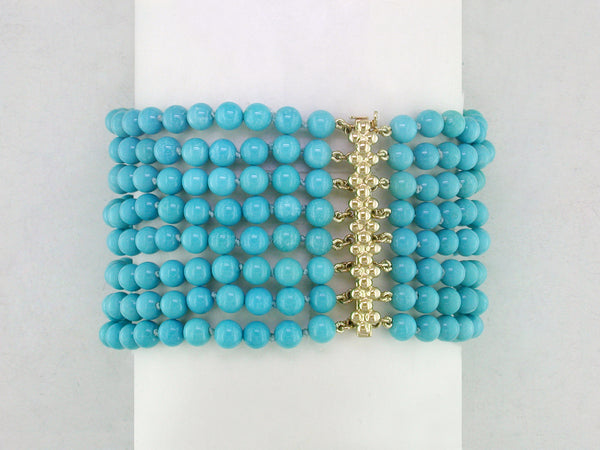 8-STRAND TURQUOISE BRACELET