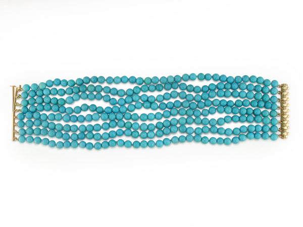 8-STRAND TURQUOISE BRACELET