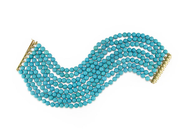 8-STRAND TURQUOISE BRACELET