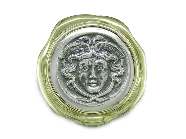 SILVER & YELLOW GOLD MEDUSA RING