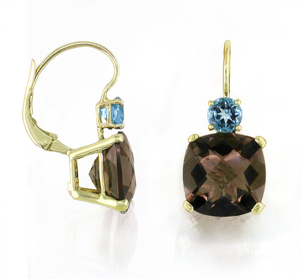 ROUND AND CUSHION EUROWIRE EARRINGS