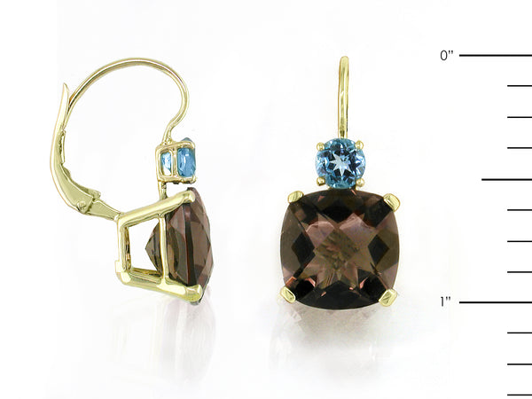 ROUND AND CUSHION EUROWIRE EARRINGS
