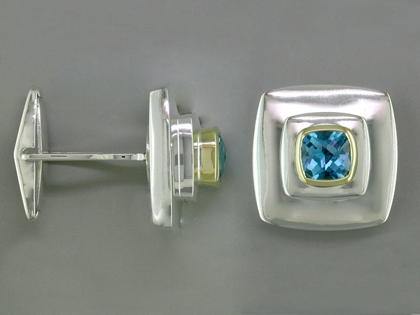 BLUE TOPAZ CUFFLINKS