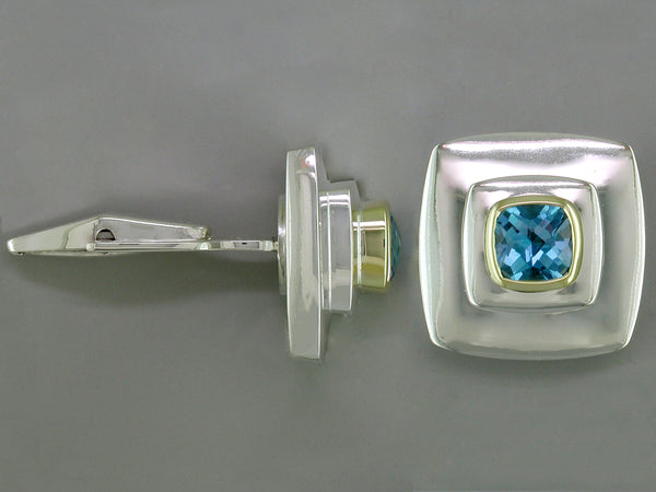 BLUE TOPAZ CUFFLINKS