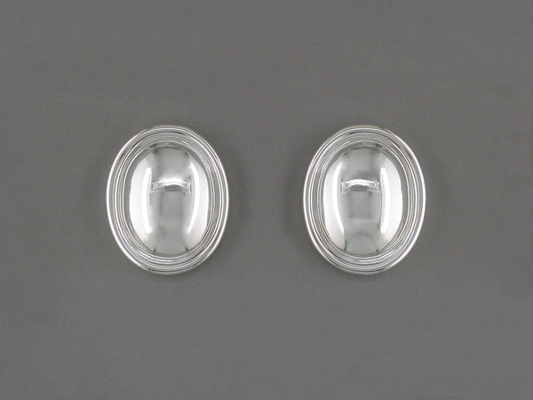 OVAL STERLING SILVER CUFFLINKS