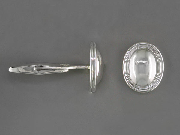 OVAL STERLING SILVER CUFFLINKS