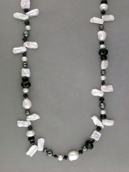 MULTI-SHAPE PEARL & GEMSTONE NECKLACE
