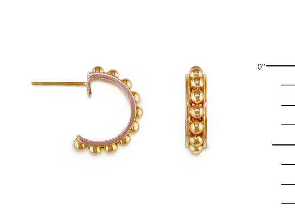 SMALL BALL HOOP EARRINGS