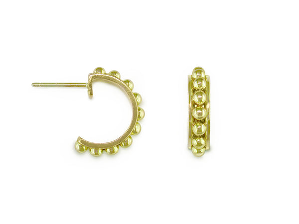 SMALL BALL HOOP EARRINGS
