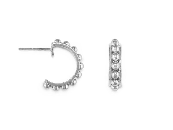 SMALL BALL HOOP EARRINGS