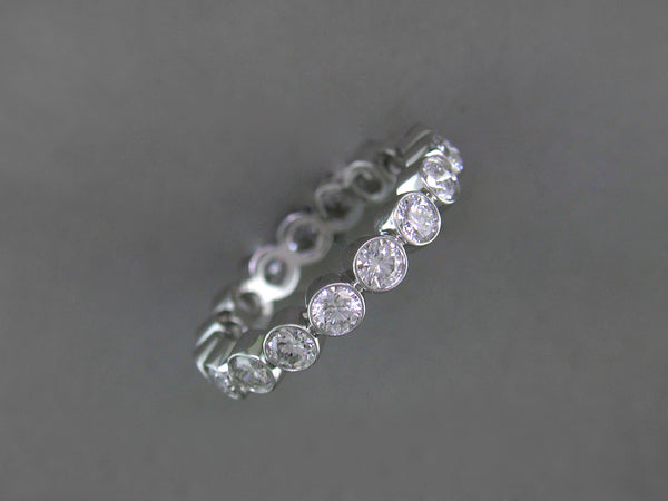WHITE GOLD, WHITE DIAMOND ETERNITY RING