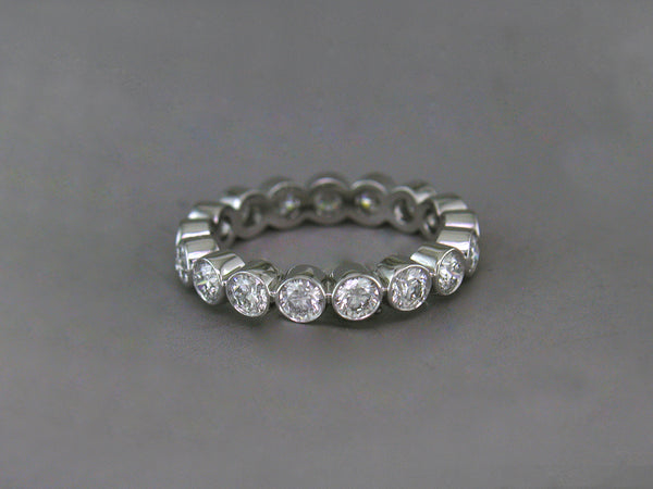 WHITE GOLD, WHITE DIAMOND ETERNITY RING