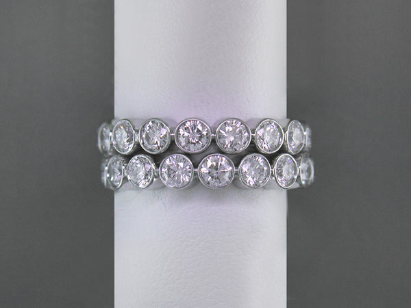 WHITE GOLD, WHITE DIAMOND ETERNITY RING