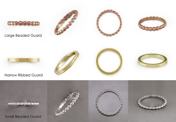 SMALL BEADED GUARD RINGS
